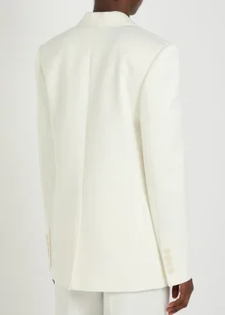 Oversized twill blazer