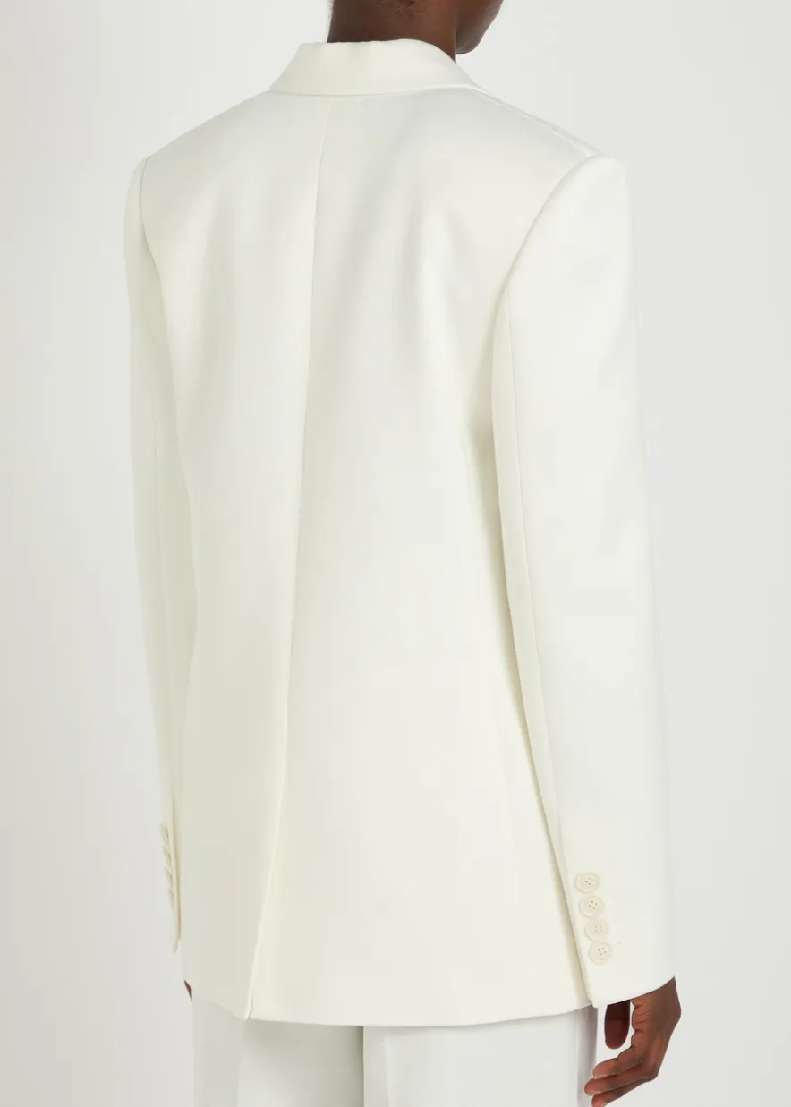 Oversized twill blazer