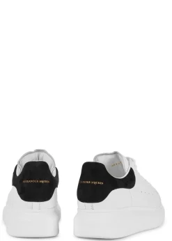 Oversized white leather sneakers