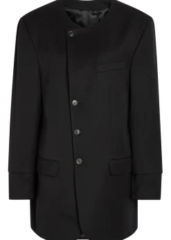 Oversized wool-blend mini blazer dress