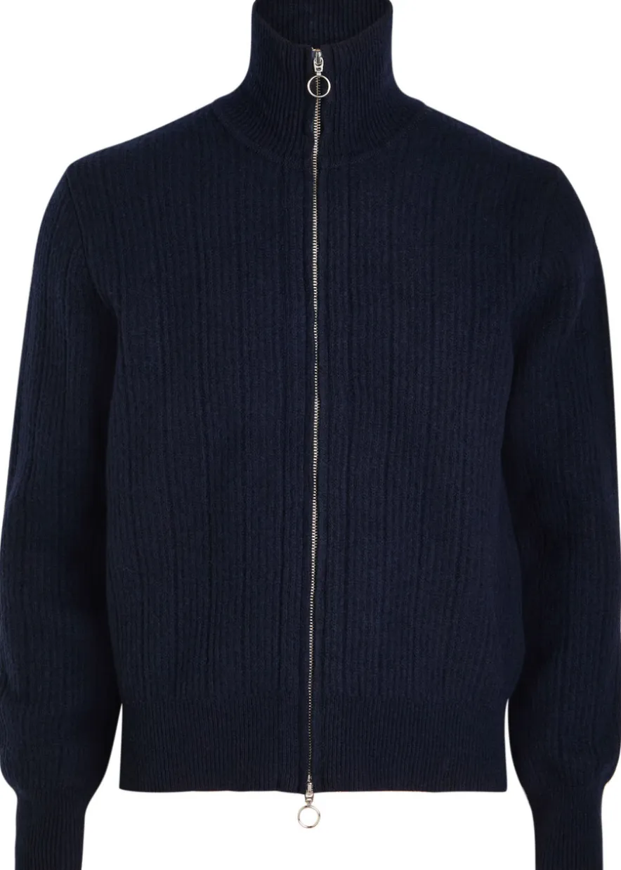 Overton ribbed merino wool cardigan