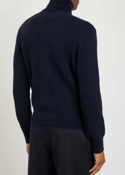 Overton ribbed merino wool cardigan