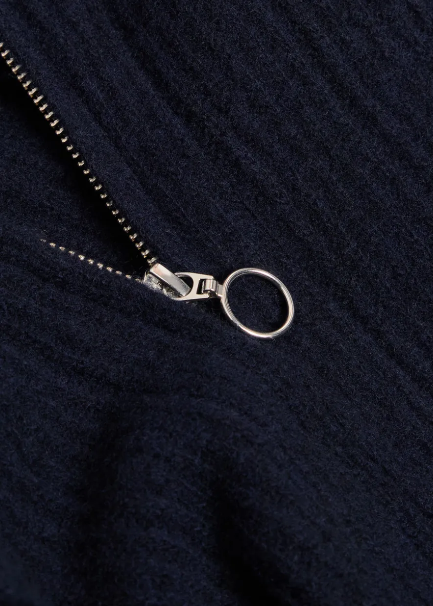 Overton ribbed merino wool cardigan