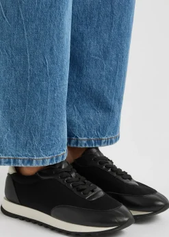 Owen panelled mesh-knit sneakers