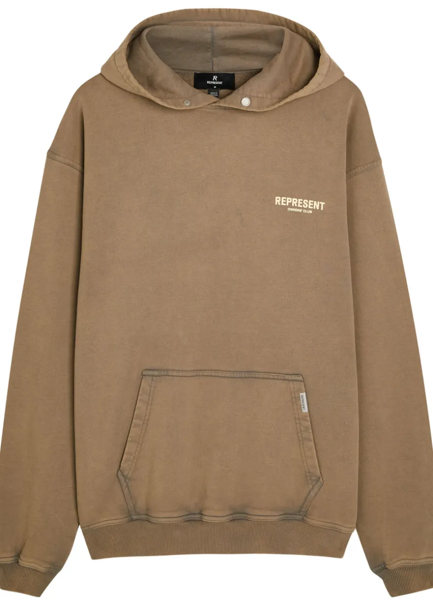 Owners' Club logo hooded cotton sweatshirt