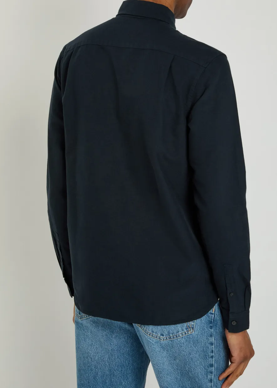 Oxford logo-embroidered cotton shirt