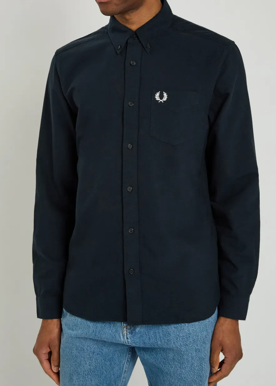 Oxford logo-embroidered cotton shirt