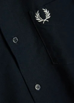 Oxford logo-embroidered cotton shirt