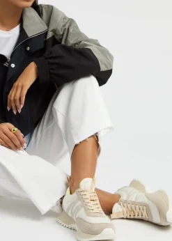 Pacey panelled suede sneakers