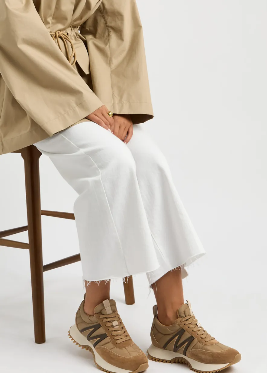 Pacey panelled suede sneakers