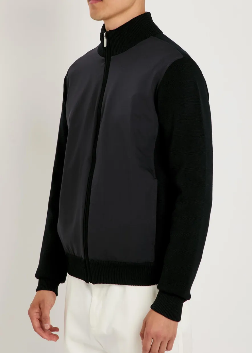 Paco Hybrid panelled knit jacket