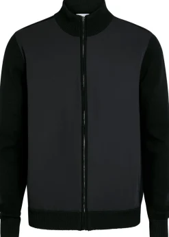 Paco Hybrid panelled knit jacket