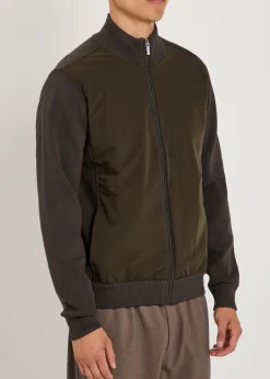 Paco Hybrid panelled knit jacket