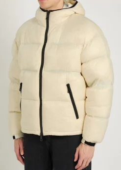 Padded hooded nylon jacket
