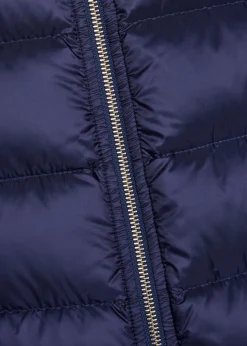 Padded hooded nylon jacket