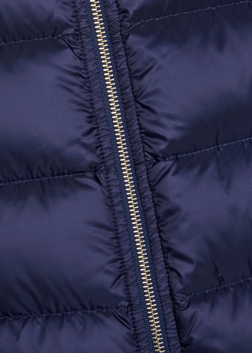 Padded hooded nylon jacket