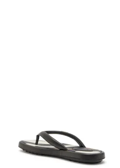 Padded leather sandals
