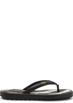 Padded leather sandals