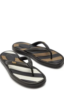 Padded leather sandals
