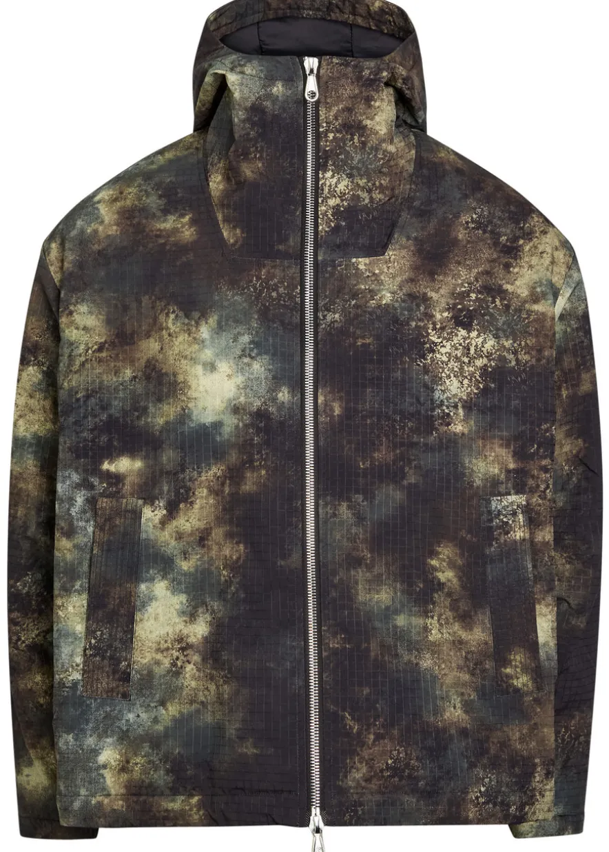 Padded printed shell jacket
