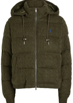 Padded wool and cashmere-blend jacket