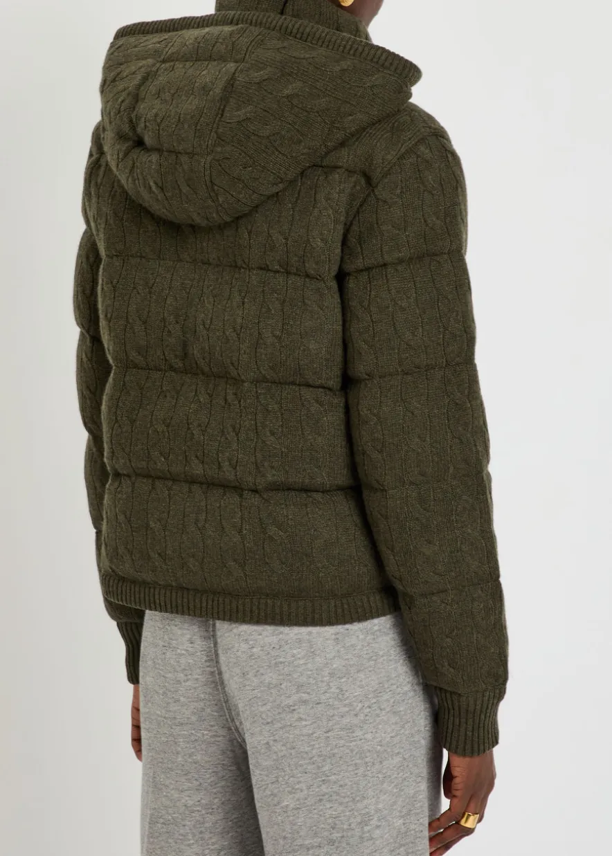Padded wool and cashmere-blend jacket