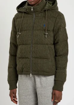 Padded wool and cashmere-blend jacket