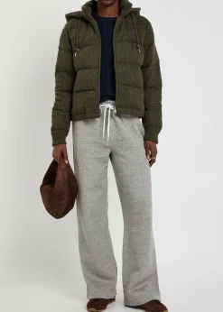 Padded wool and cashmere-blend jacket