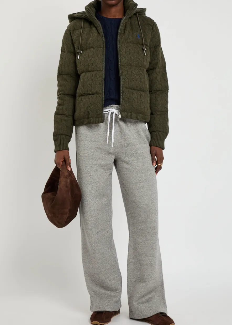 Padded wool and cashmere-blend jacket