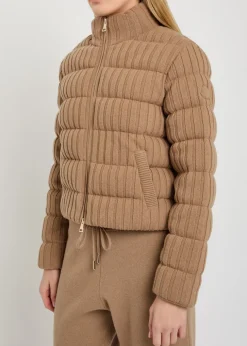 Padded wool and cashmere-blend jacket
