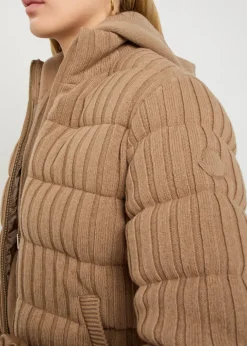 Padded wool and cashmere-blend jacket