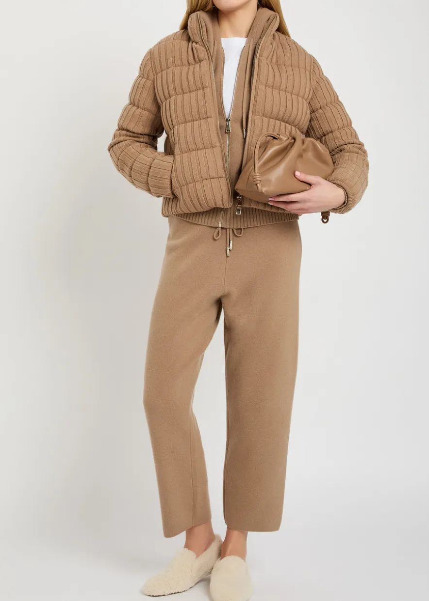 Padded wool and cashmere-blend jacket