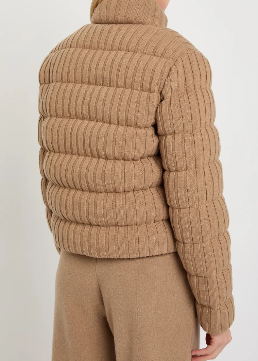 Padded wool and cashmere-blend jacket