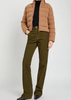 Padded wool and cashmere-blend jacket