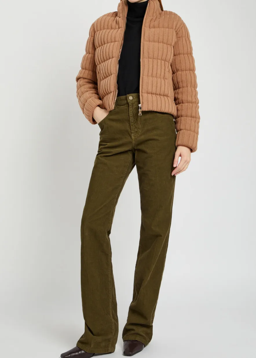 Padded wool and cashmere-blend jacket