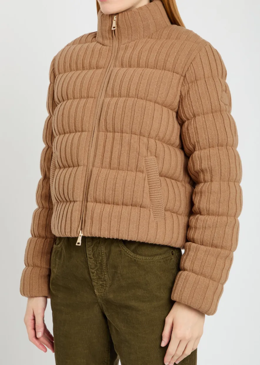 Padded wool and cashmere-blend jacket