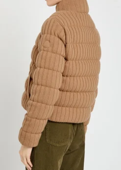 Padded wool and cashmere-blend jacket