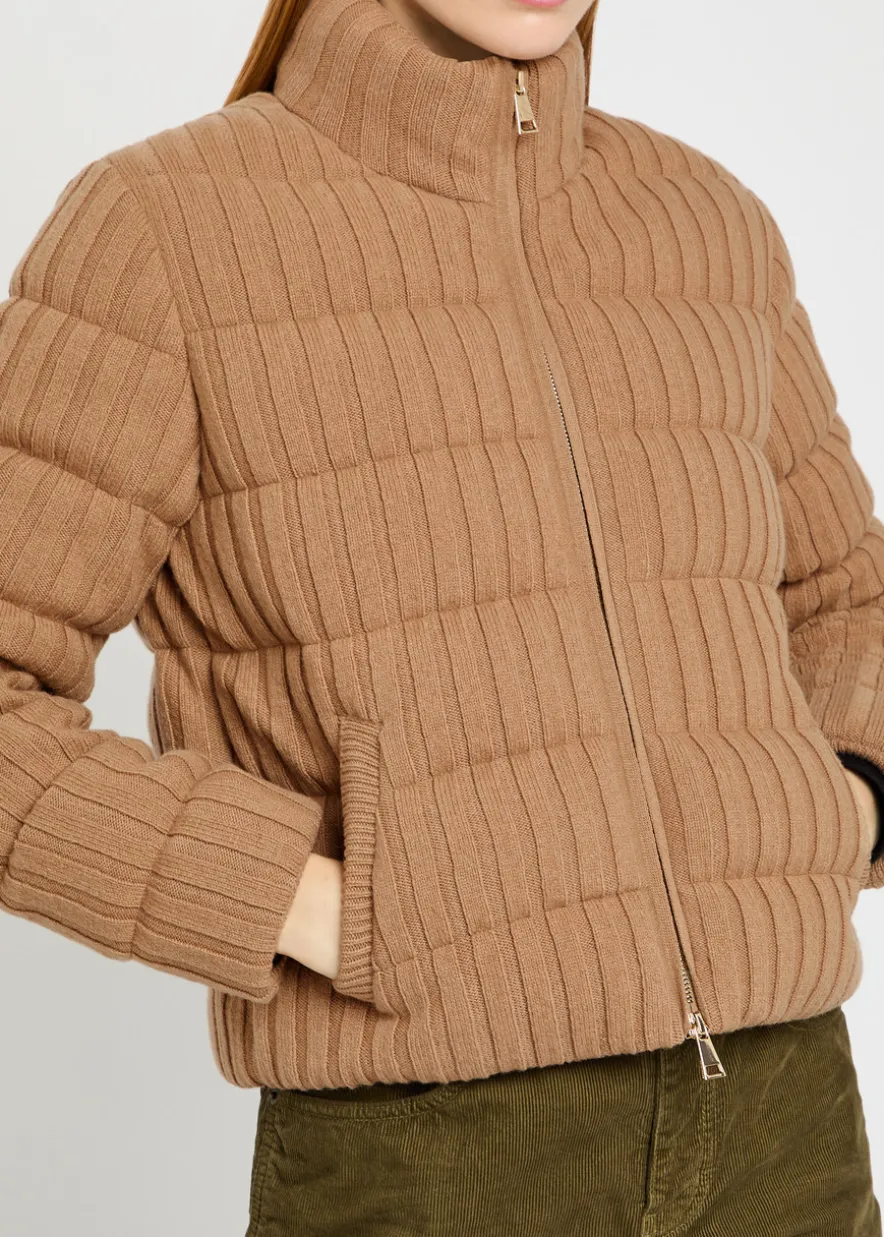 Padded wool and cashmere-blend jacket