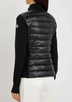Padded wool and nylon jacket