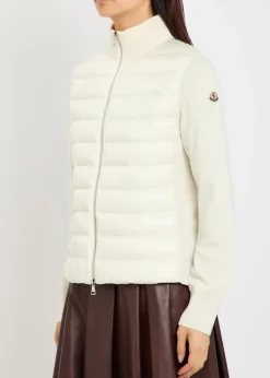 Padded wool and nylon jacket