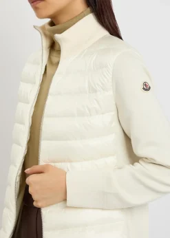 Padded wool and nylon jacket