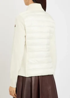 Padded wool and nylon jacket