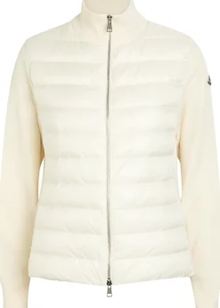 Padded wool and nylon jacket