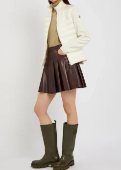 Padded wool and nylon jacket