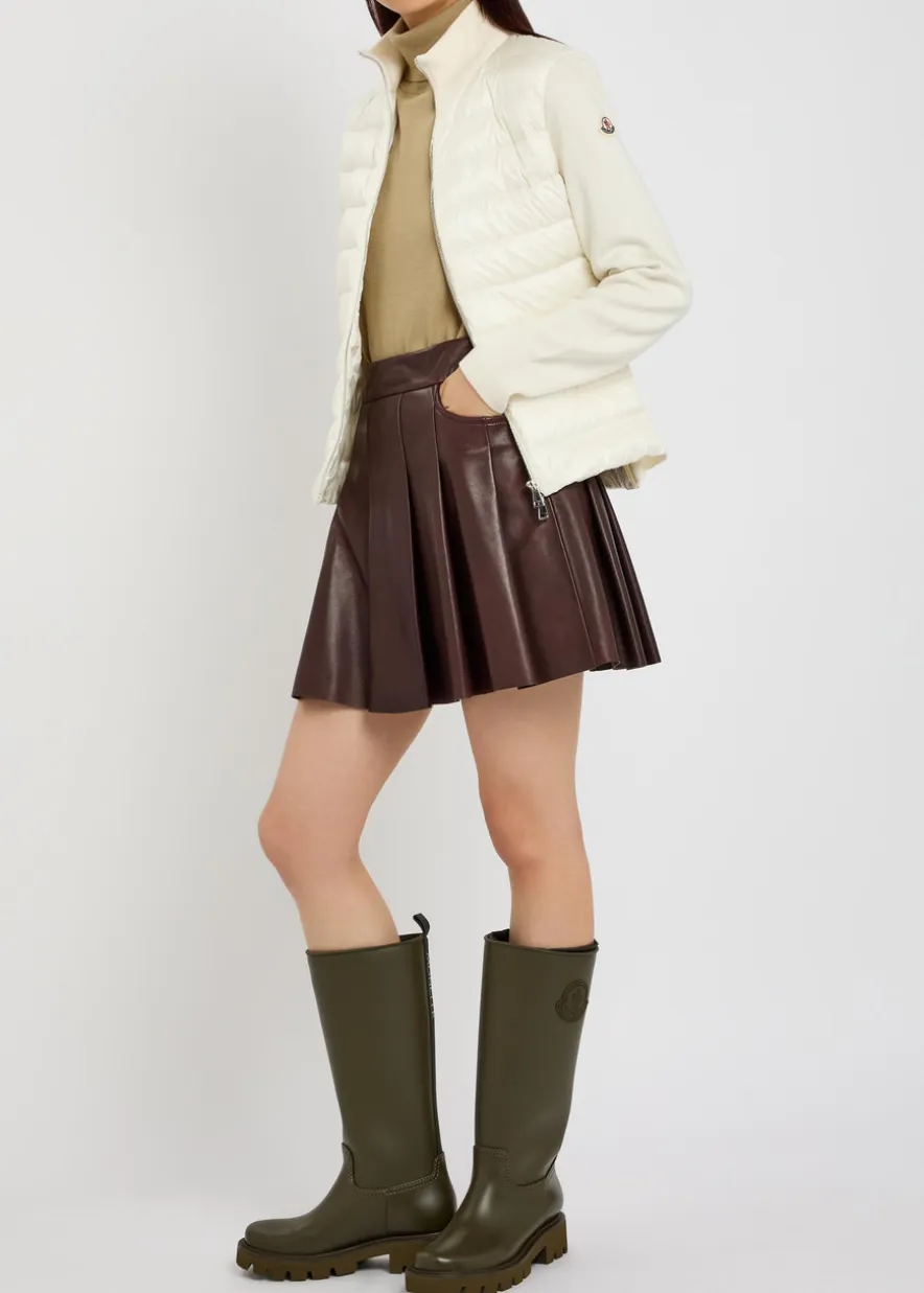 Padded wool and nylon jacket