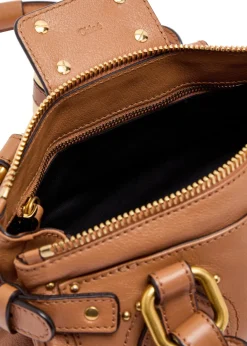 Paddington padlock grained leather shoulder bag