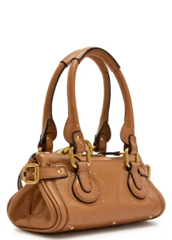 Paddington padlock grained leather shoulder bag