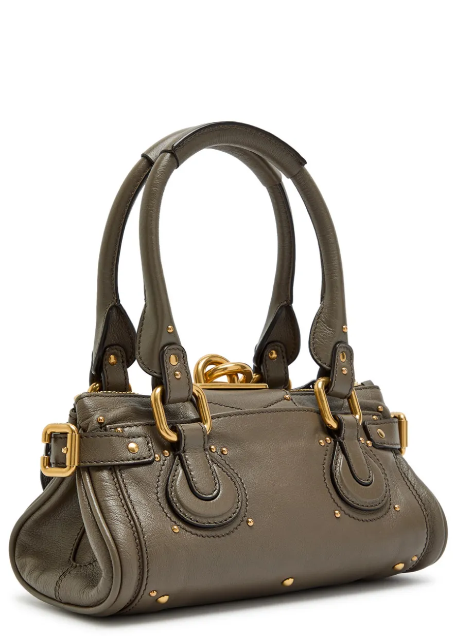 Paddington padlock grained leather shoulder bag