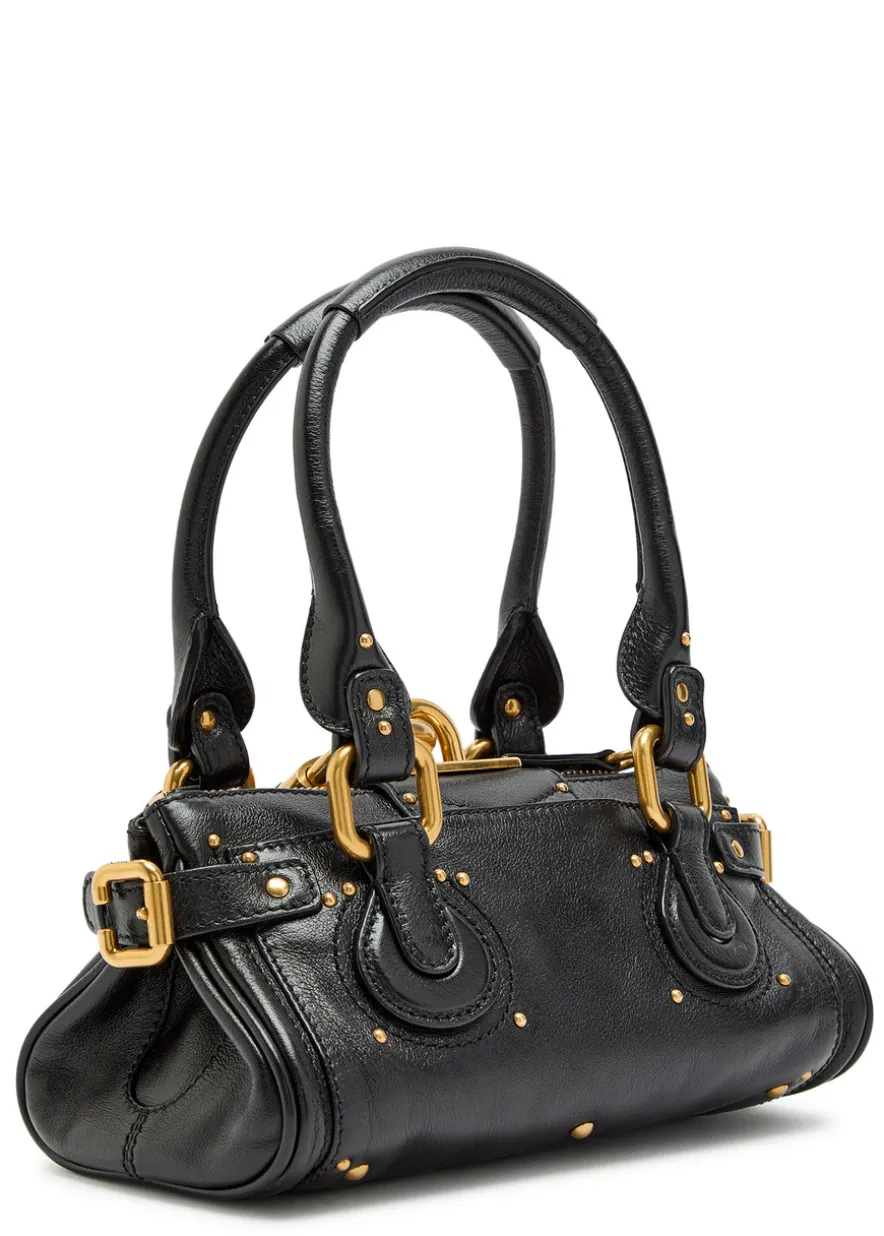 Paddington padlock grained leather shoulder bag