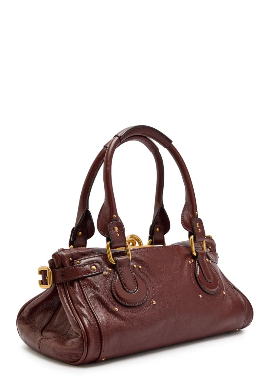 Paddington padlock grained leather shoulder bag